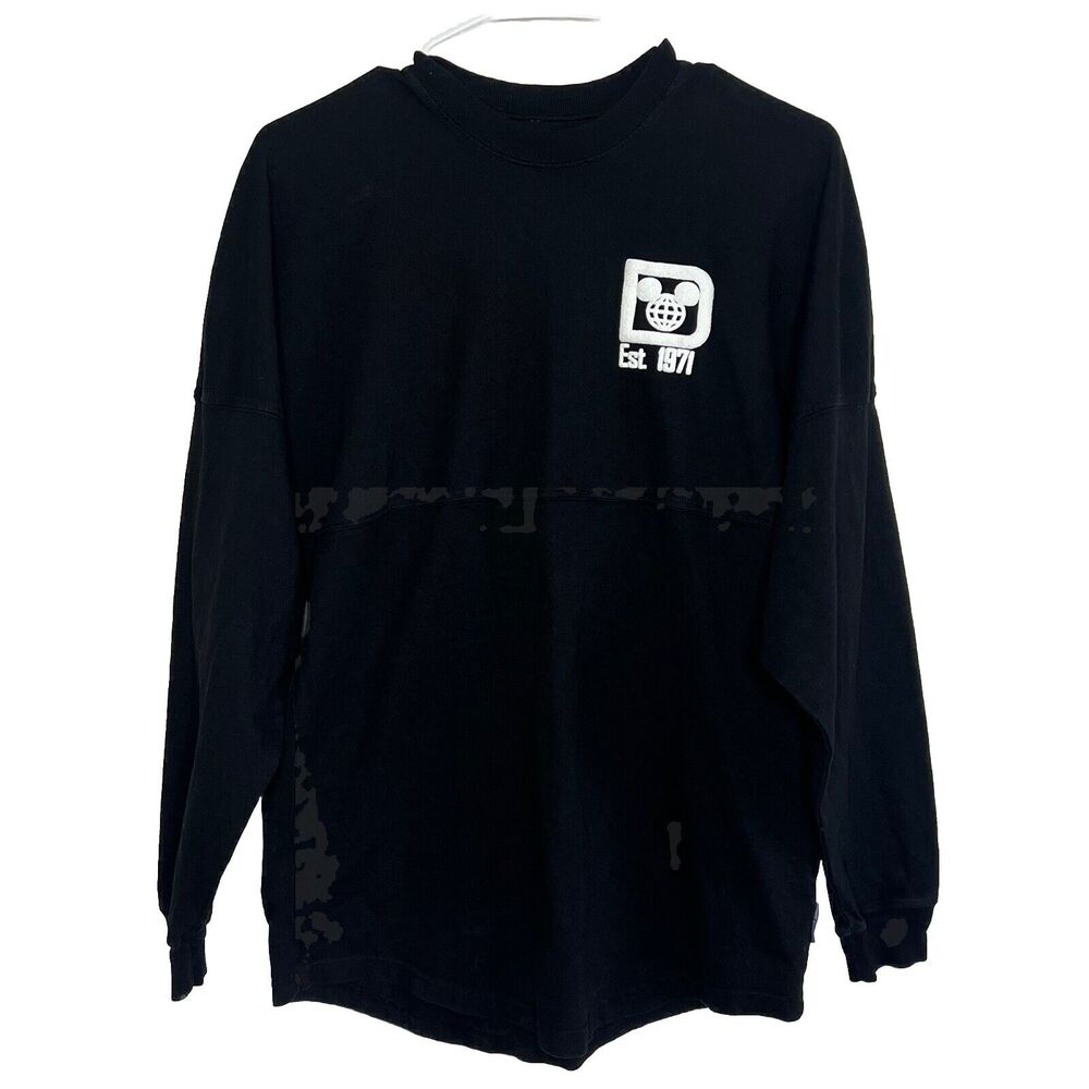 Disney Parks Women's Black White Spirit Jersey Disneyland Resort Mickey XS e5